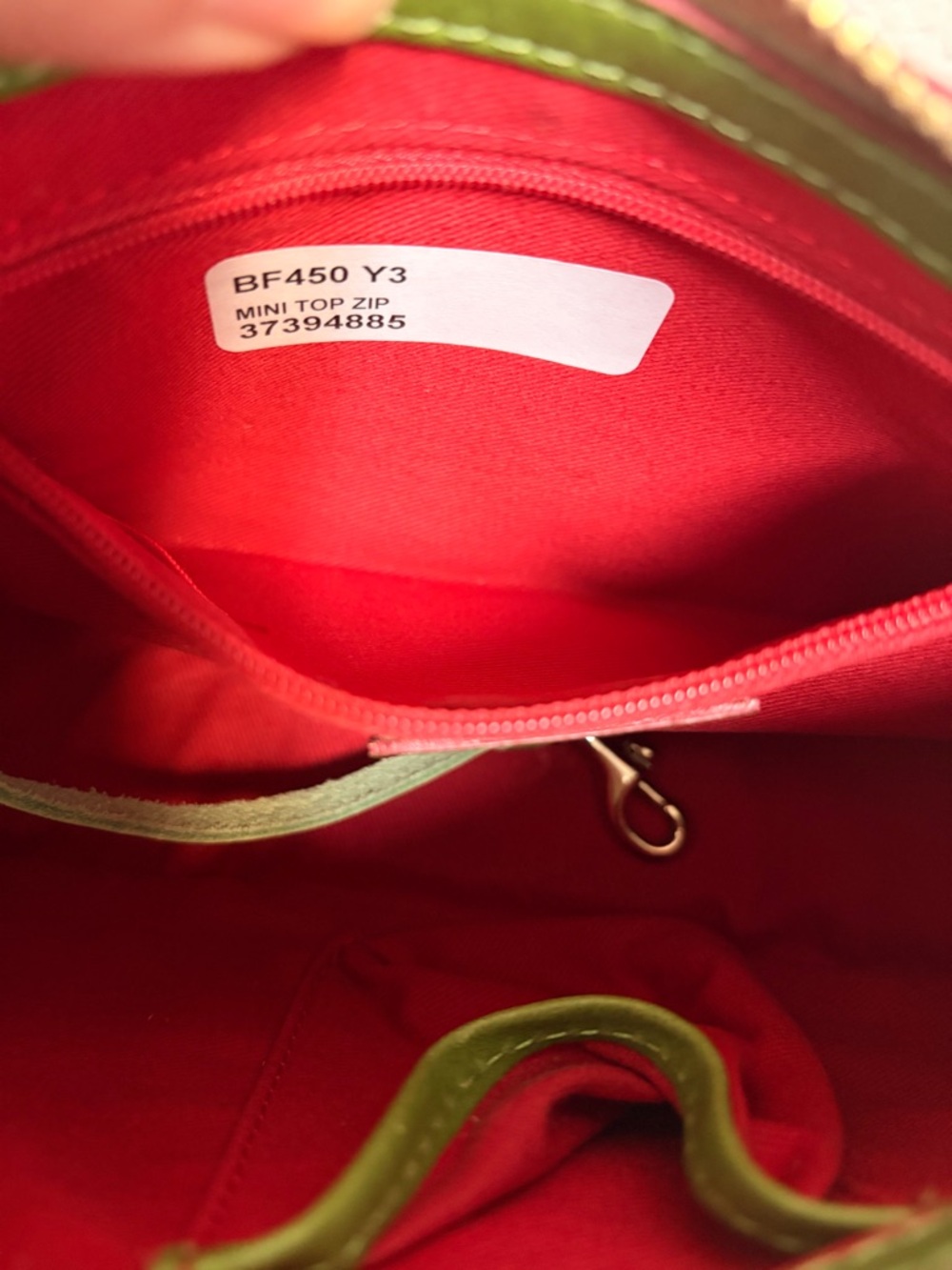 Dooney & Bourke White and Green Leather Small Shoulder Bag - Picture 12 of 12